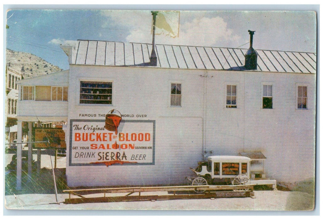 Bucket Of Blood Saloon Shop Drink Sierra Beer Virginia City Nevada NV Postcard
