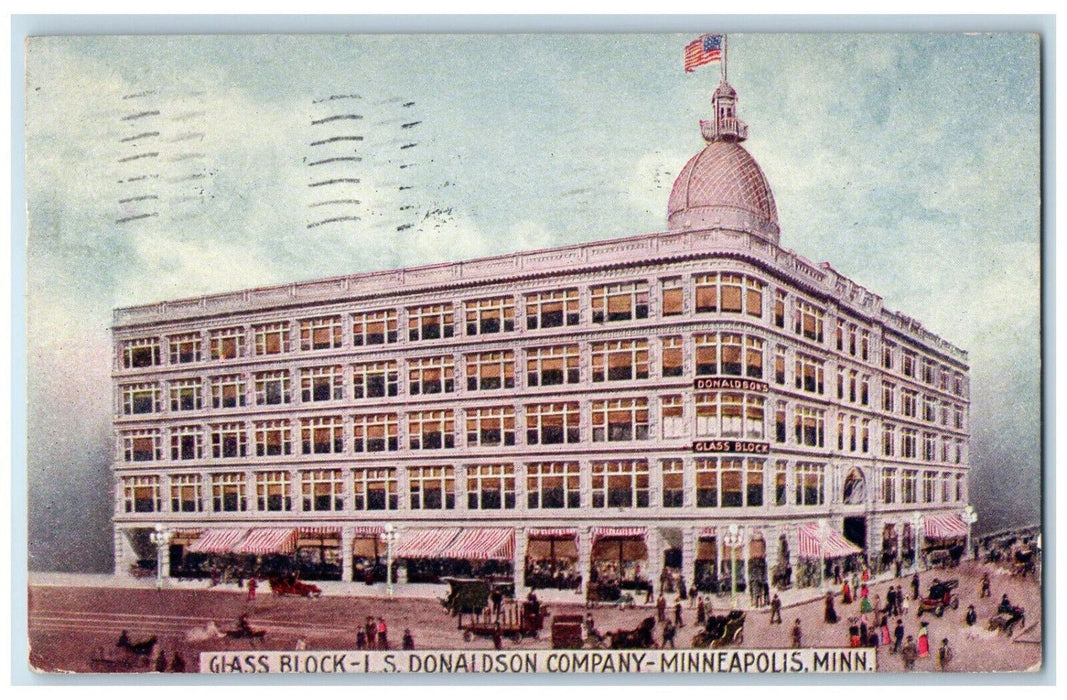 1909 Glass Block-L.S. Donaldson Company Minneapolis Minnesota MN Postcard