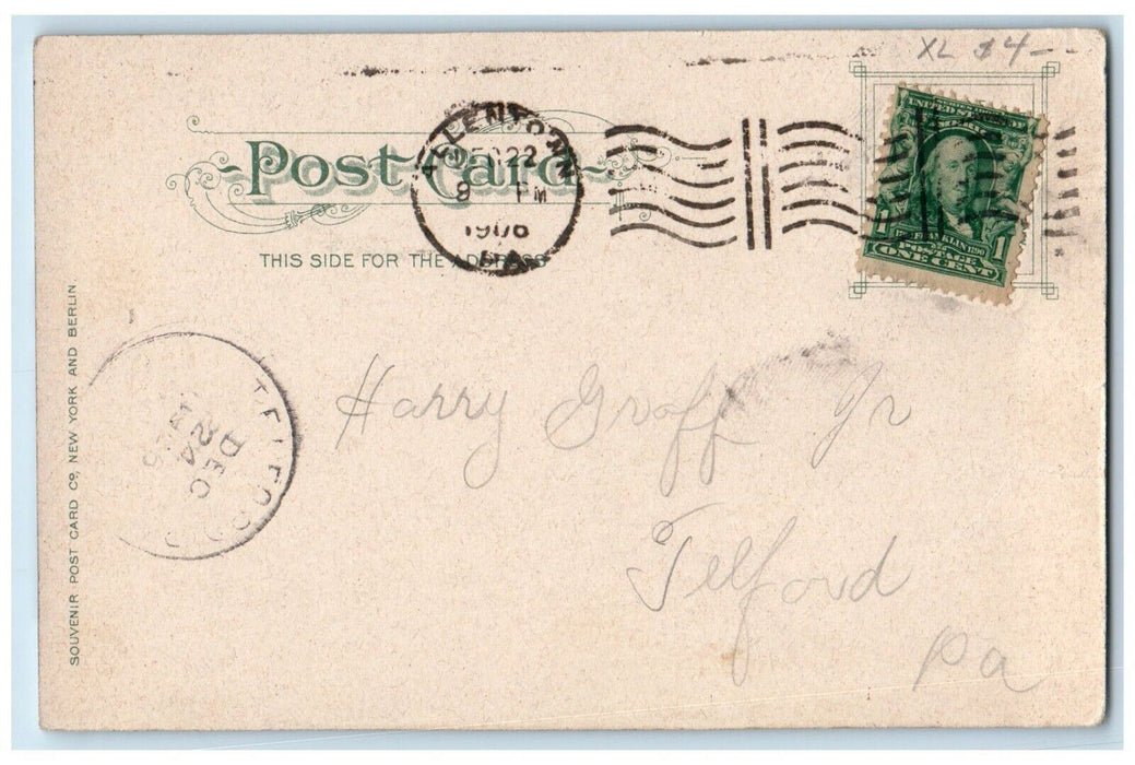 1906 Lehigh Valley Railroad Station Exterior Allentown Pennsylvania PA Postcard