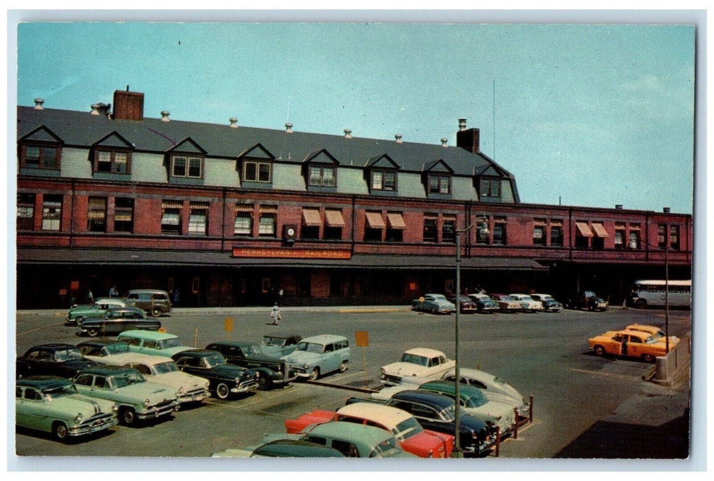 c1960 Penna Railroad Station Market Street Harrisburg Pennsylvania PA Postcard