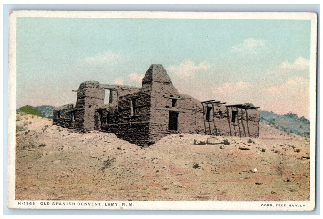 c1920 Old Spanish Convent Albuquerque Archbishop Town Lamy New Mexico Postcard