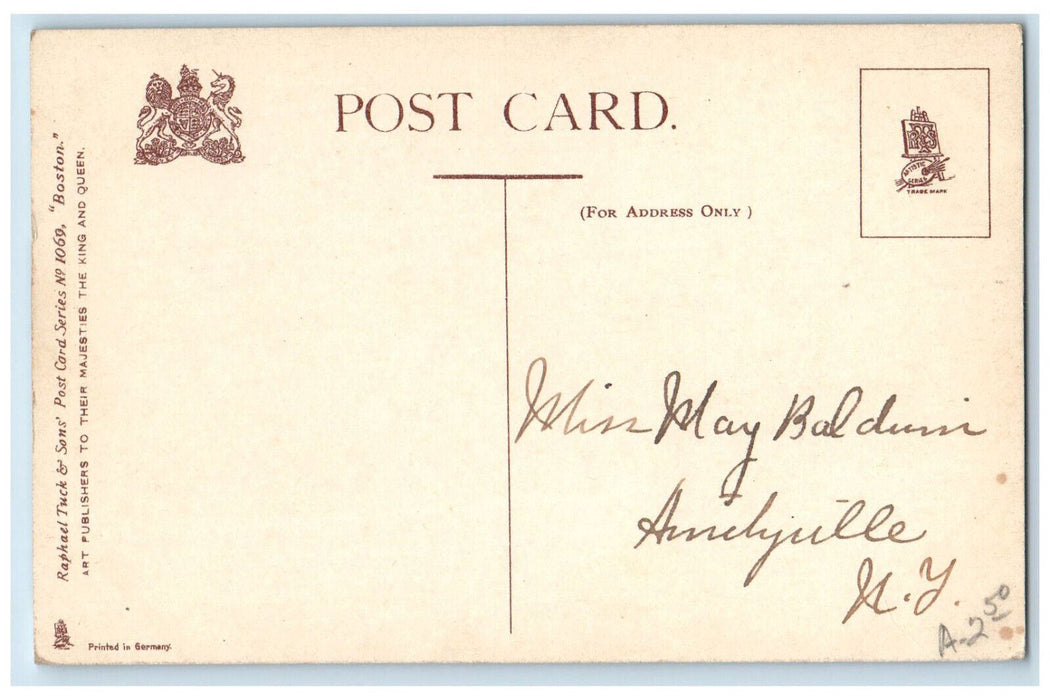 c1910 Public Library Copley Square Boston Massachusetts MA Tuck Art Postcard