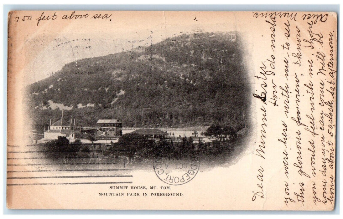 1902 Summit House Tom Mountain Park Foreground Holyoke Massachusetts MA Postcard