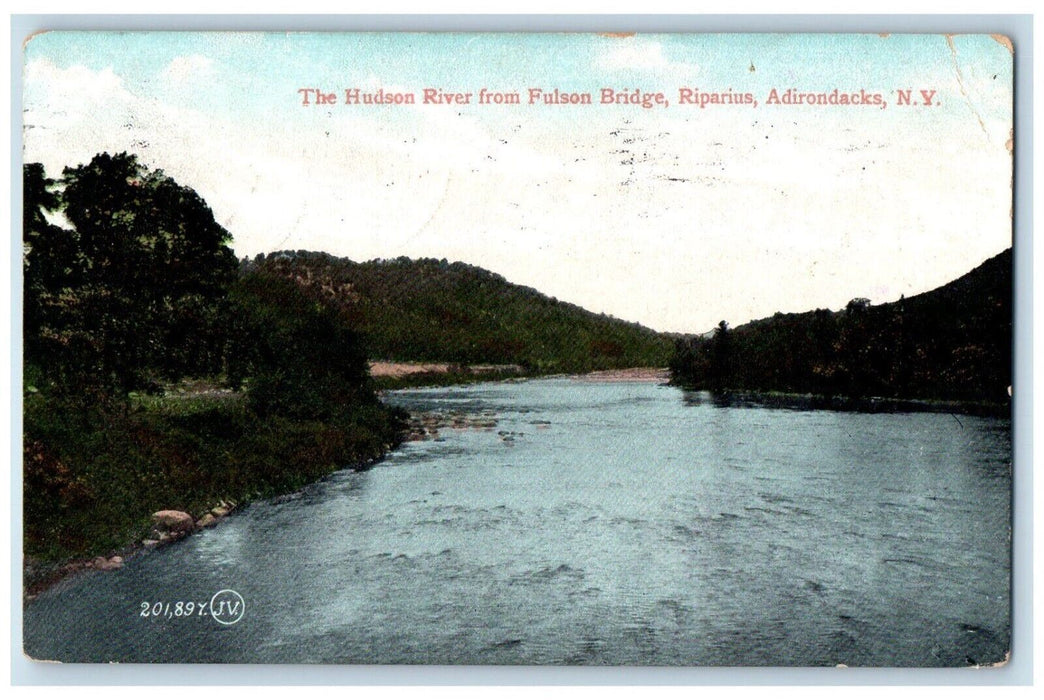 1902 Hudson River Fulson Bridge Riparius Adirondacks New York Souvenir Postcard