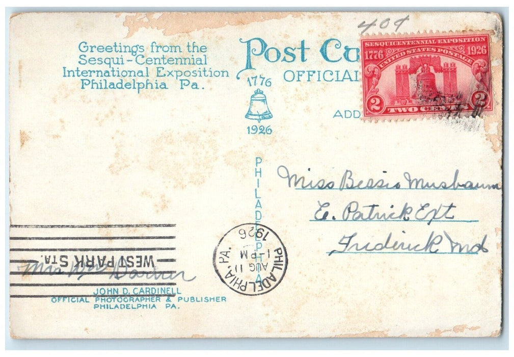 1926 Taj Mahal Indian's Palace Exposition Philadelphia Pennsylvania PA Postcard