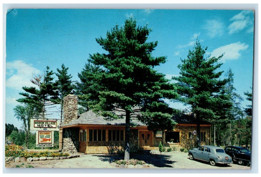 1955 Marion Village Rockport Maine Modern Motel Restaurant Brunswick ME Postcard