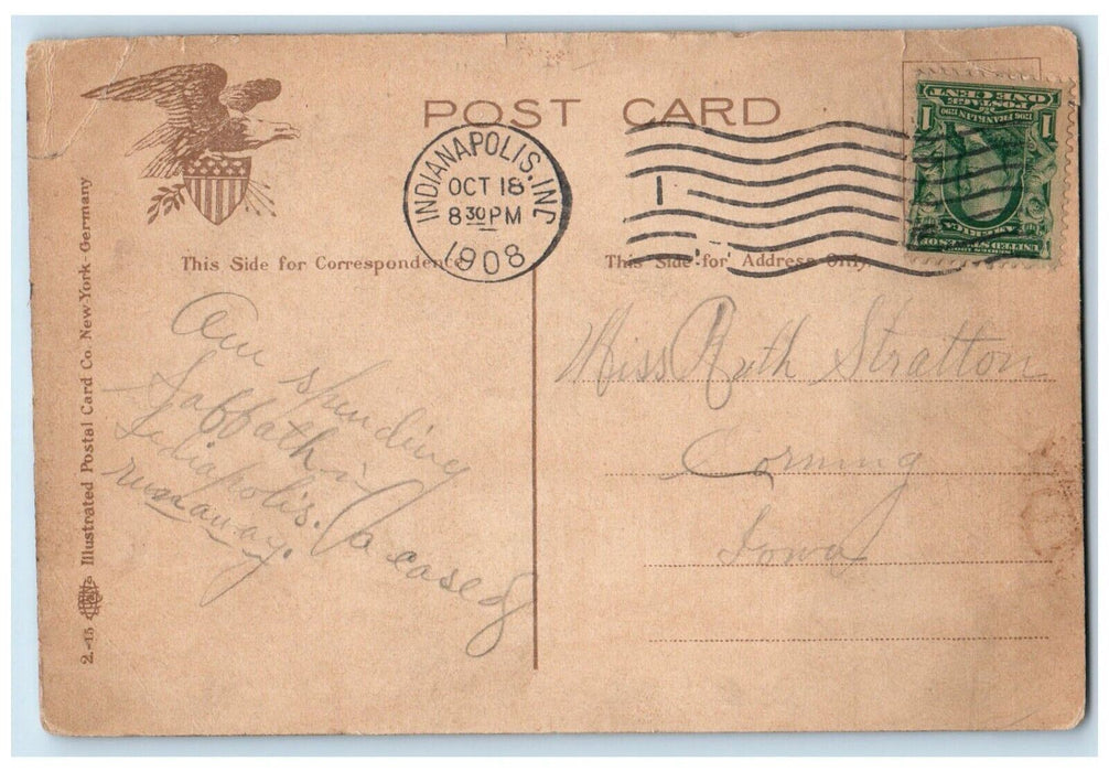 1908 Talbott Avenue Street Road Exterior Houses Indianapolis Indiana IN Postcard