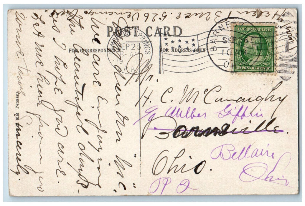 Greetings From Cambridge Springs Pennsylvania PA Letters Humor Pennant Postcard