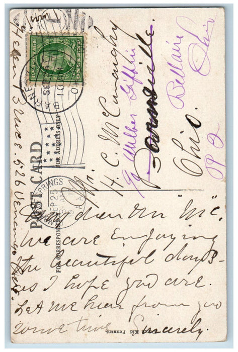 Greetings From Cambridge Springs Pennsylvania PA Letters Humor Pennant Postcard