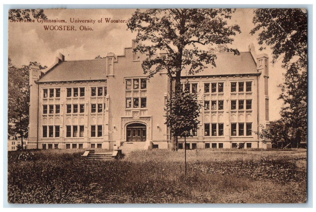 Severance Gymnasium University Of Wooster Building Ohio OH Vintage Postcard