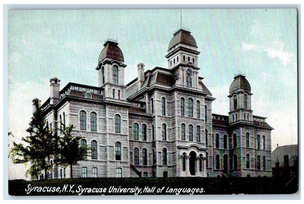 Syracuse University Hall Of Languages Building Exterior New York NY Postcard