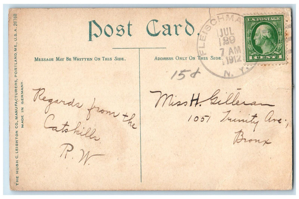 1912 Glimpse Of Lake Switzerland Griffin Corner Catskills New York NY Postcard
