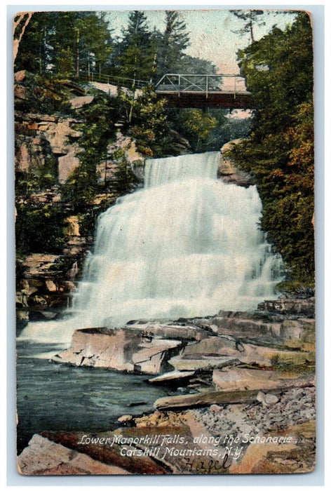 1911 Lower Manorkill Falls Schoharie Catskill Mountain New York NY Postcard