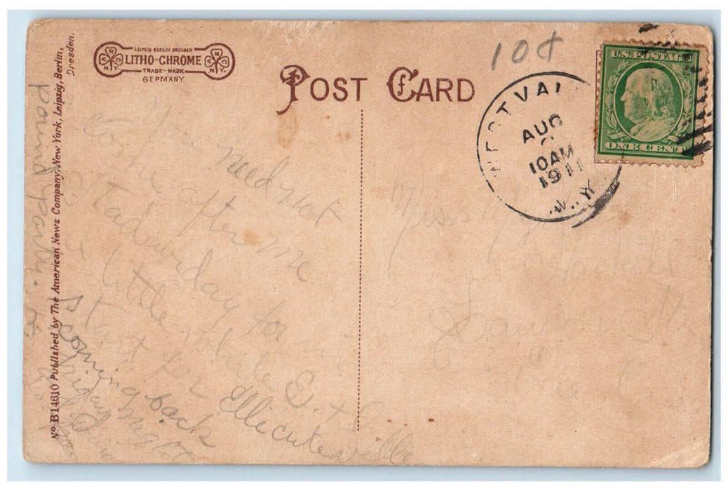 1911 Lower Manorkill Falls Schoharie Catskill Mountain New York NY Postcard