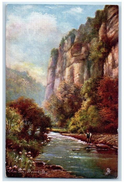 c1910 Chee Tor Dovedale Derbyshire England Oilette Tuck Art Postcard