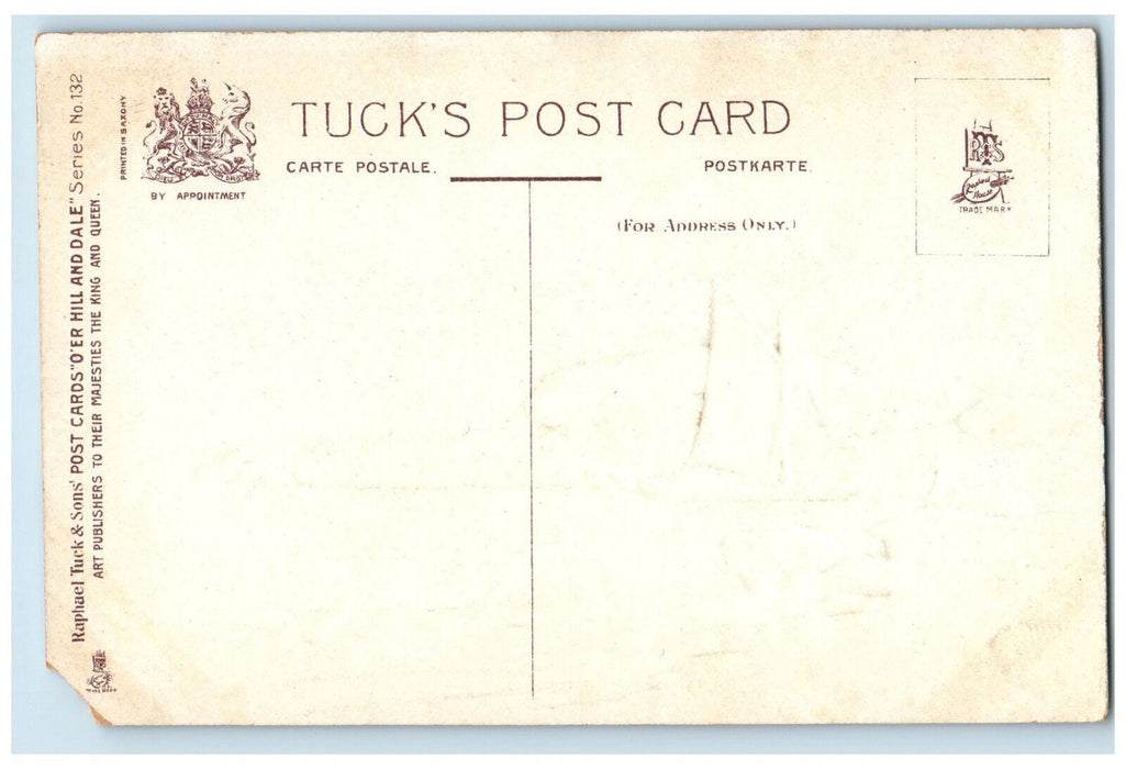 c1910 Big Rock Boat Sand Beach Post Cards O'er Hill and Dale Tuck Art Postcard