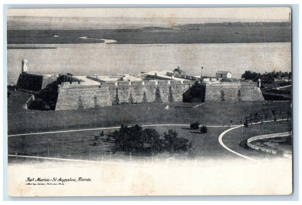 c1905 Bird's Eye View Of Fort Marion St. Augustine Florida FL Antique Postcard