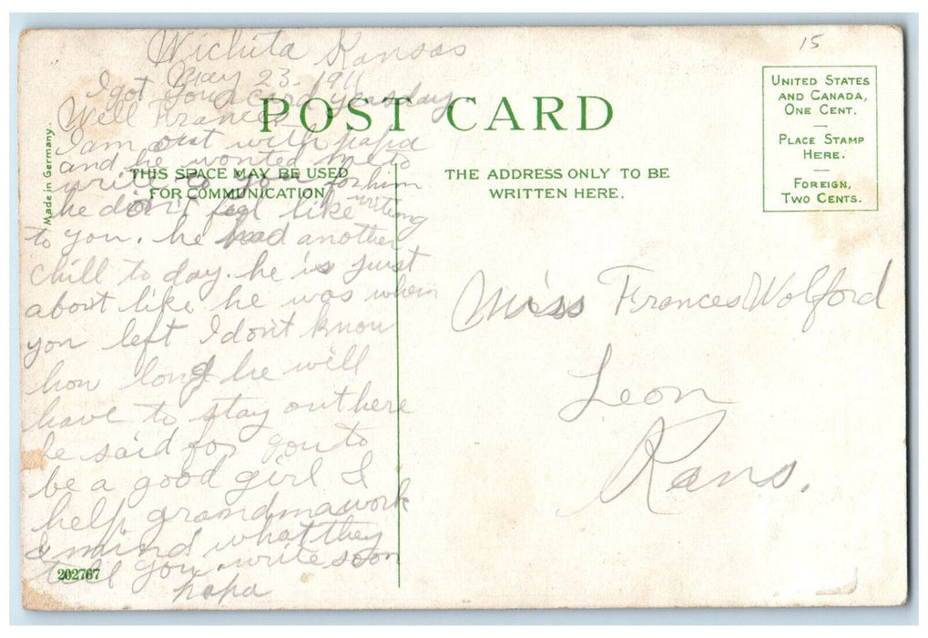 Frisco Depot Station Wichita Kansas KS, Frisco Freight Office Scene Postcard