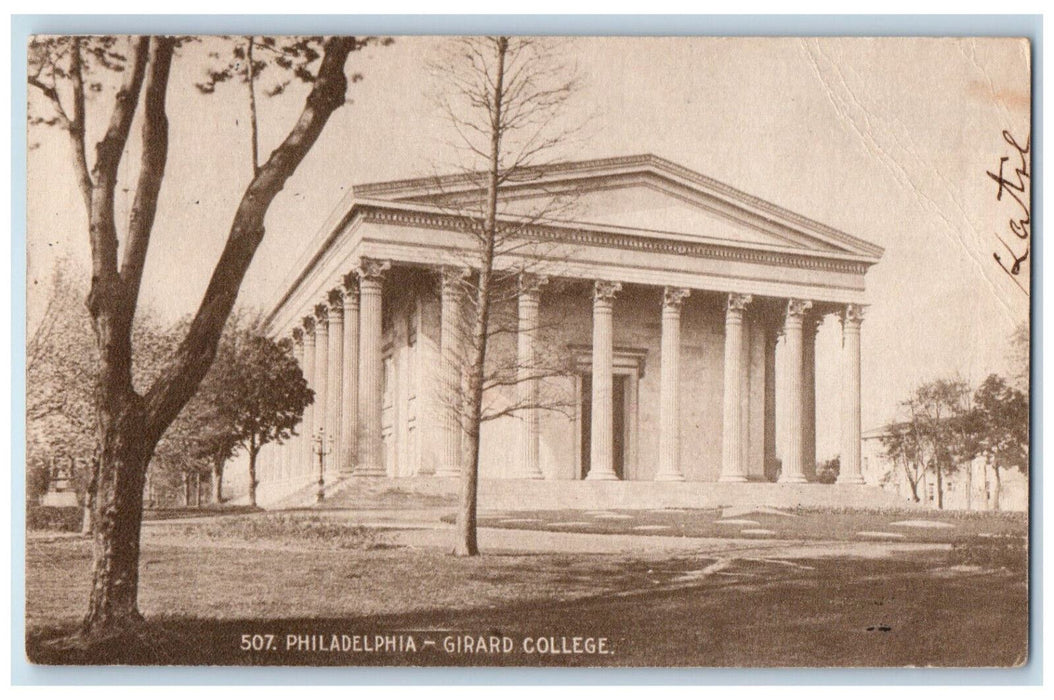 1907 Girard College Building Exterior View Philadelphia Pennsylvania PA Postcard
