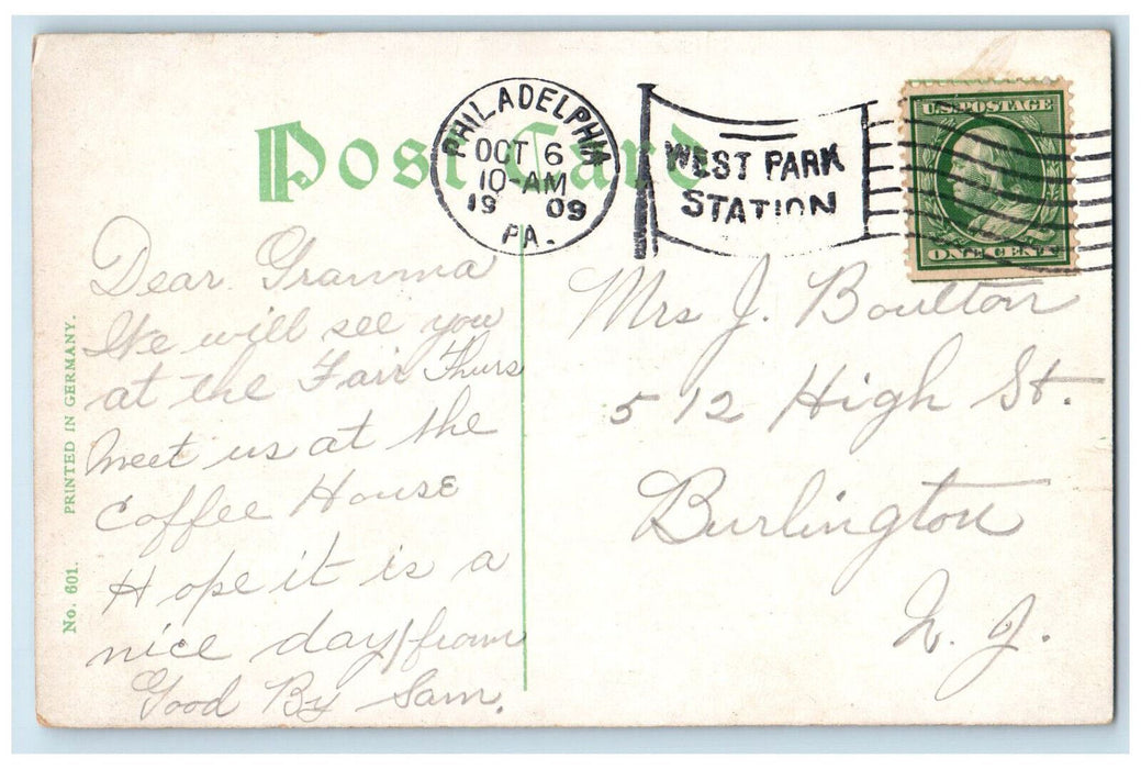 1909 Entrance Gate To Girard College Philadelphia Pennsylvania PA Postcard