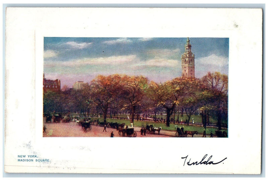 1909 The American Diamalt Co. Madison Square NY Oilette Tuck Art Postcard