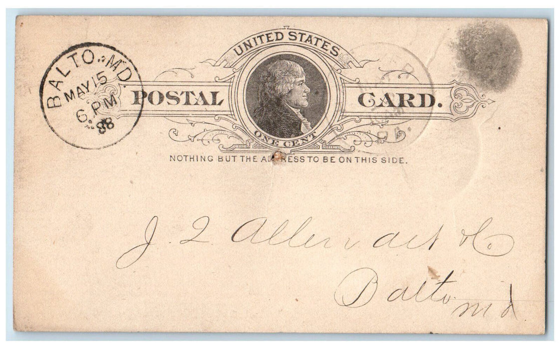 1888 Klinefelter Moul & Co. Penn Flouring Mills Hanover PA Postal Card