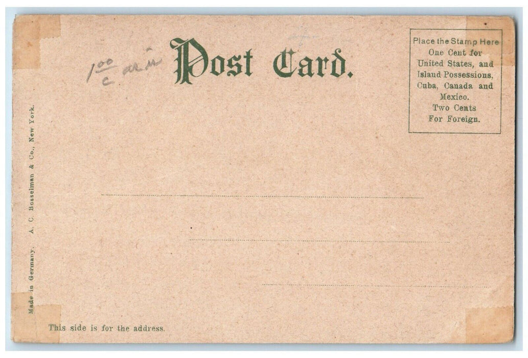 c1905 Chapel Oak Hill Cemetery Exterior Building Evansville Indiana IN Postcard