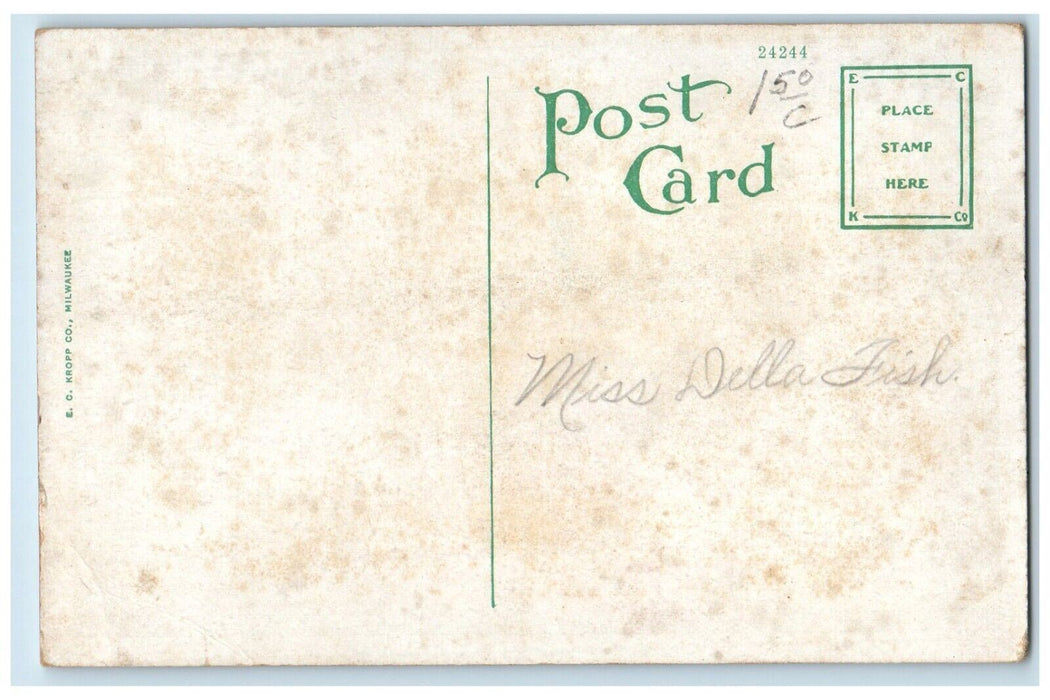 c1910 Horse Dairy Barn Indiana Masonic Home Exterior Franklin Indiana Postcard