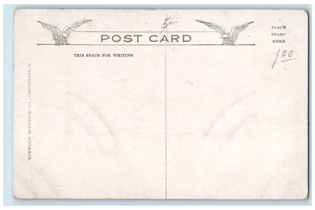c1910 Soldiers Monument Statue Park Madison Indiana IN Vintage Antique Postcard