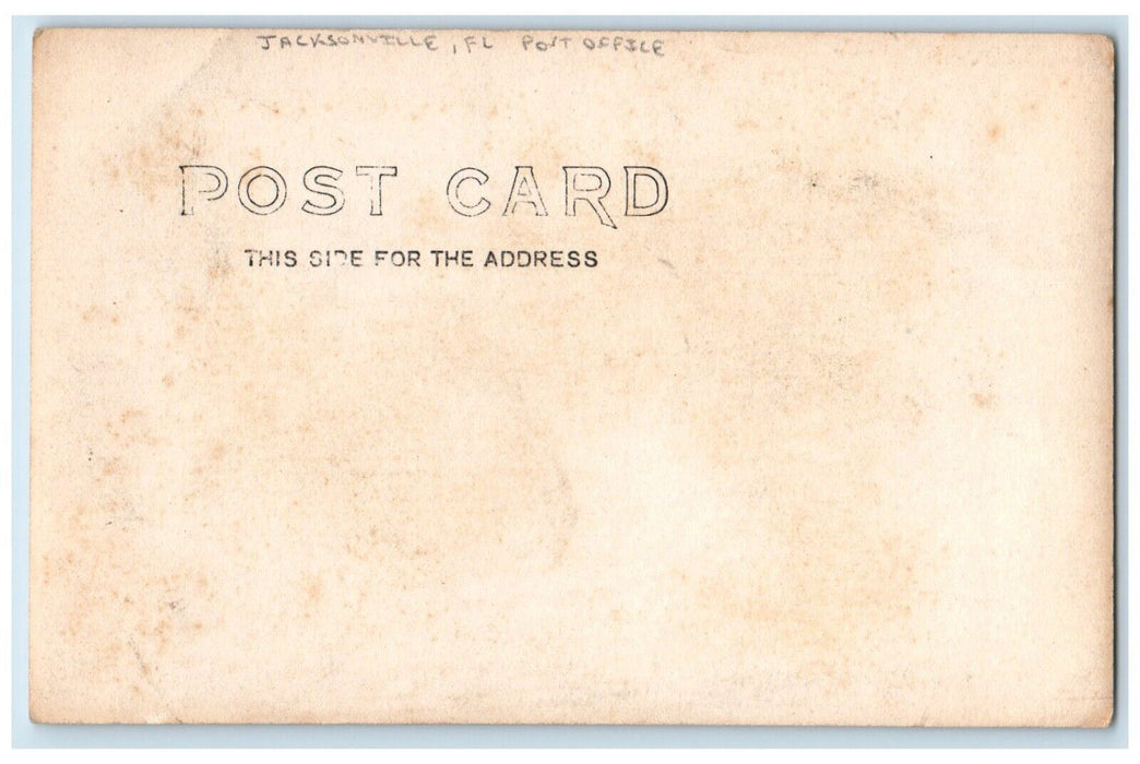 c1905 Post Office Jacksonville Florida FL RPPC Photo Unposted Postcard