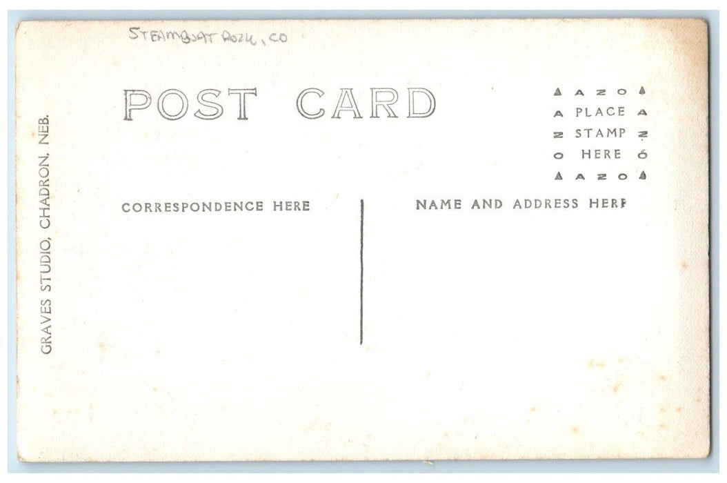 c1910's Candid Steamboat Rock Uinta Colorado CO RPPC Photo Unposted Postcard