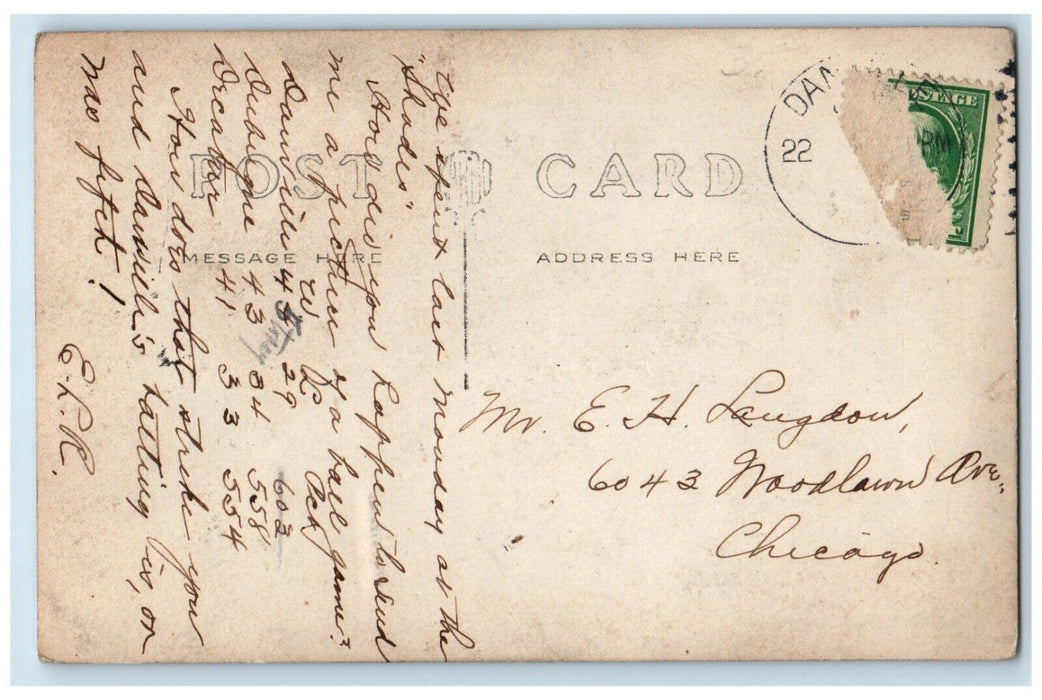 c1910's Lower Falls The Shades Waveland Indiana IN RPPC Photo Posted Postcard