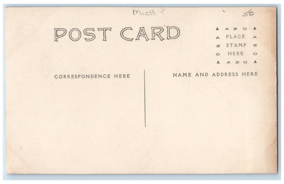 1909 Grand Traverse Street View Residence Snow Michigan MI RPPC Photo Postcard