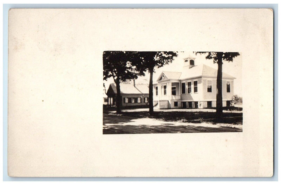 1918 Village School House Hartland Vermont VT RPPC Photo Posted Postcard