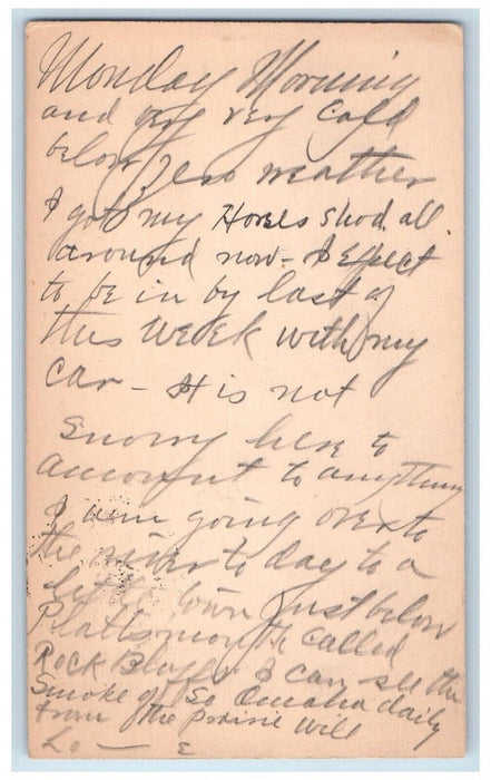 1892 Monay Morning Col Weather Star Fancy Cancel Omaha Nebraska NE Postal Card