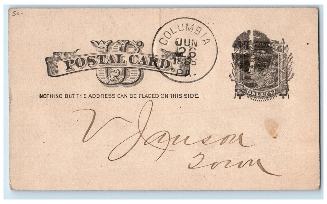 1885 Stockholders Meeting St. Joseph Building Ass'n Columbia PA Postal Card