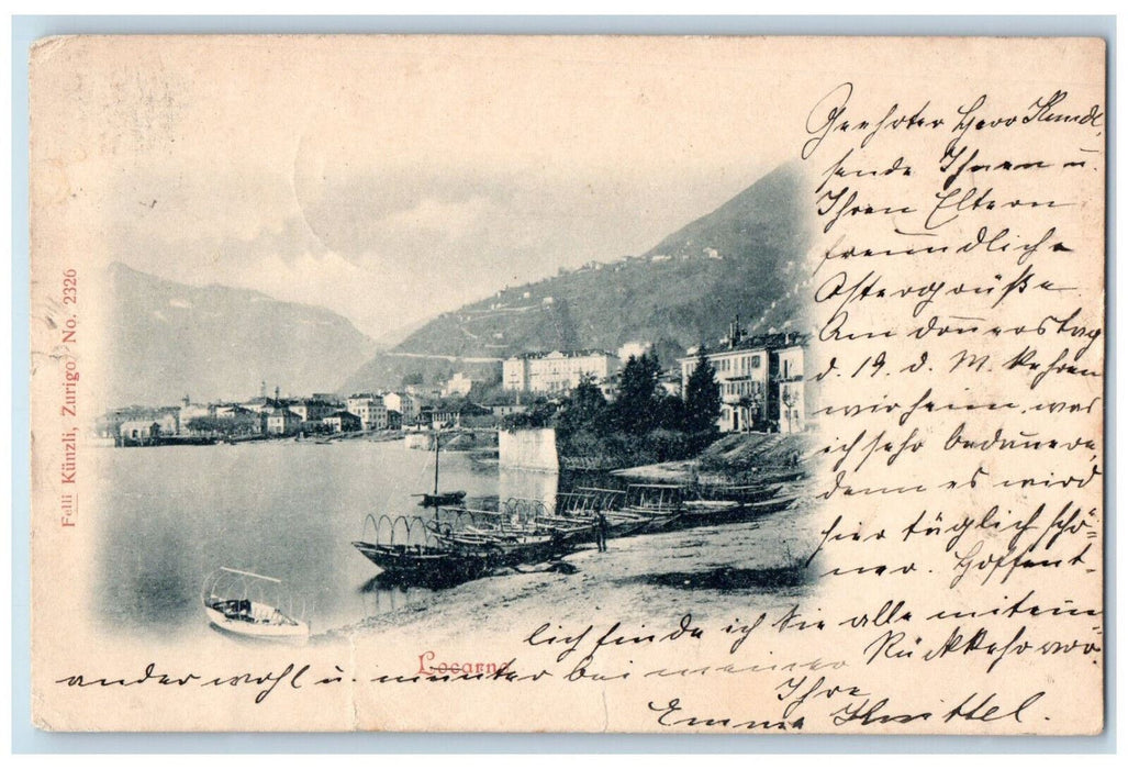 c1905 Felli Kunzii Zurigo Locarno Switzerland Antique Posted Postcard