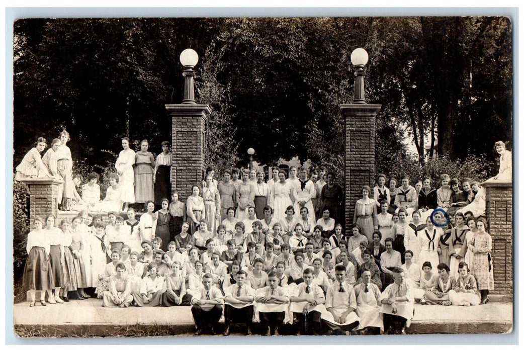 c1918 Ohio University School Men Women Athens Ohio OH RPPC Photo Postcard