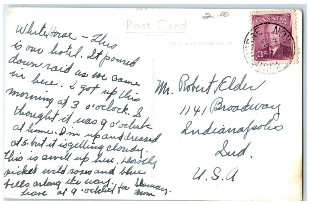 1925 Whitehorse Inn Barber Beauty Shop Yukon Canada RPPC Photo Posted Postcard