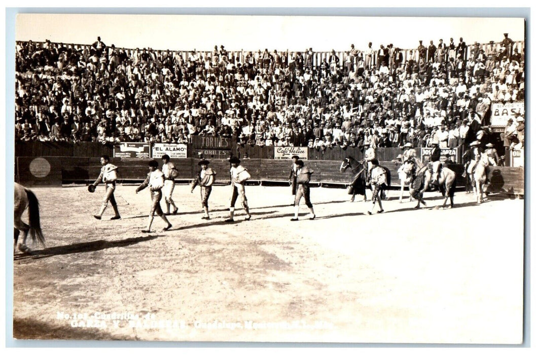 c1940's Matador Horse Guadalupe Monterrey Mexico RPPC Photo Unposted Postcard