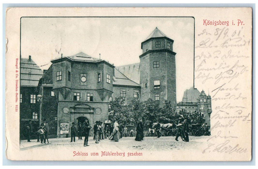 1901 Shloss Vom Muhlenberg Gesehen Konigsberg I. Pr. Sweden Postcard