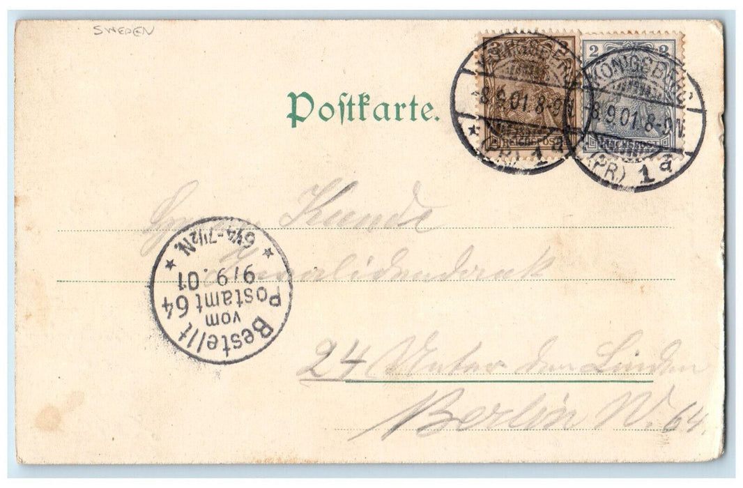 1901 Shloss Vom Muhlenberg Gesehen Konigsberg I. Pr. Sweden Postcard