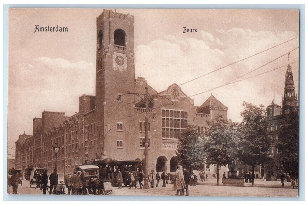 c1910 Sender Amsterdam Stock Exchange Netherlands Antique Unposted Postcard