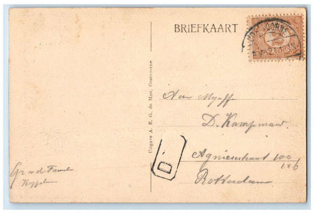 c1910 Oostvoorne aan Zee 't Heultje Netherlands Antique Posted Postcard