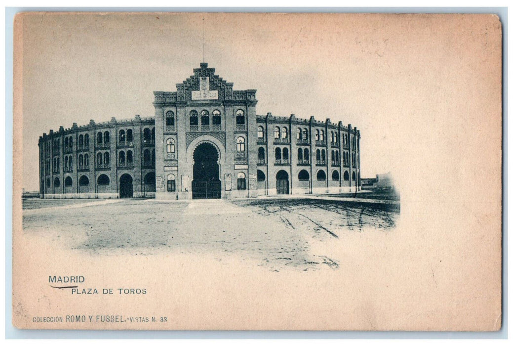 c1905 Plaza De Toros Madrid Spain Cleveland Public Library Antique Postcard