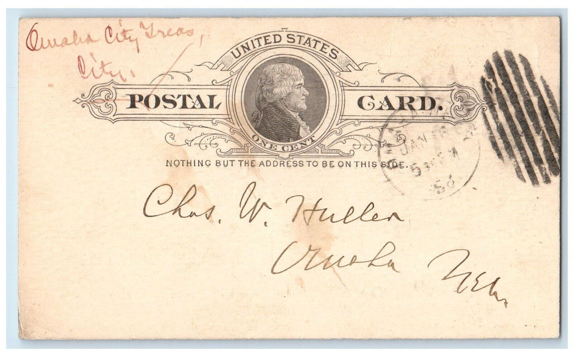 1892 Damage for Change Letter Henry Bolln Omaha City Treas. NE Postal Card