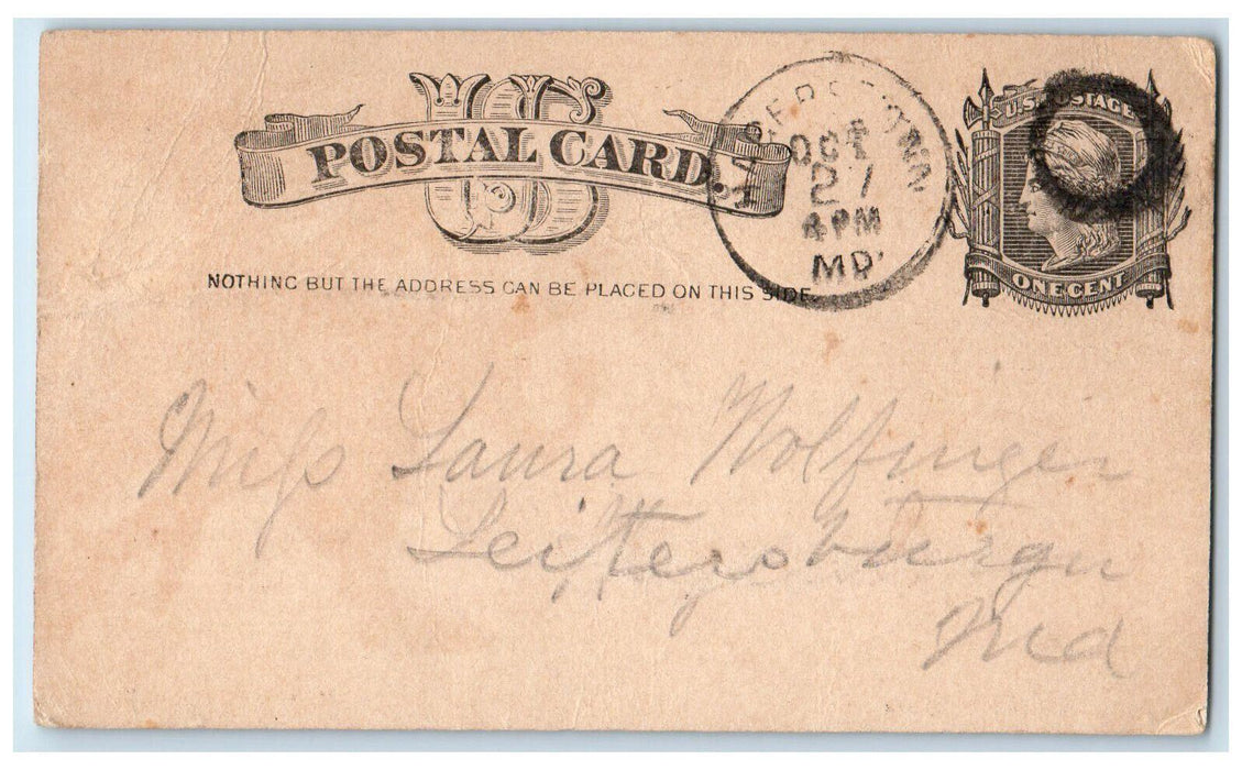 1882 Frick & Company Steam Engine Builders Waynesboro Franklin PA Postal Card
