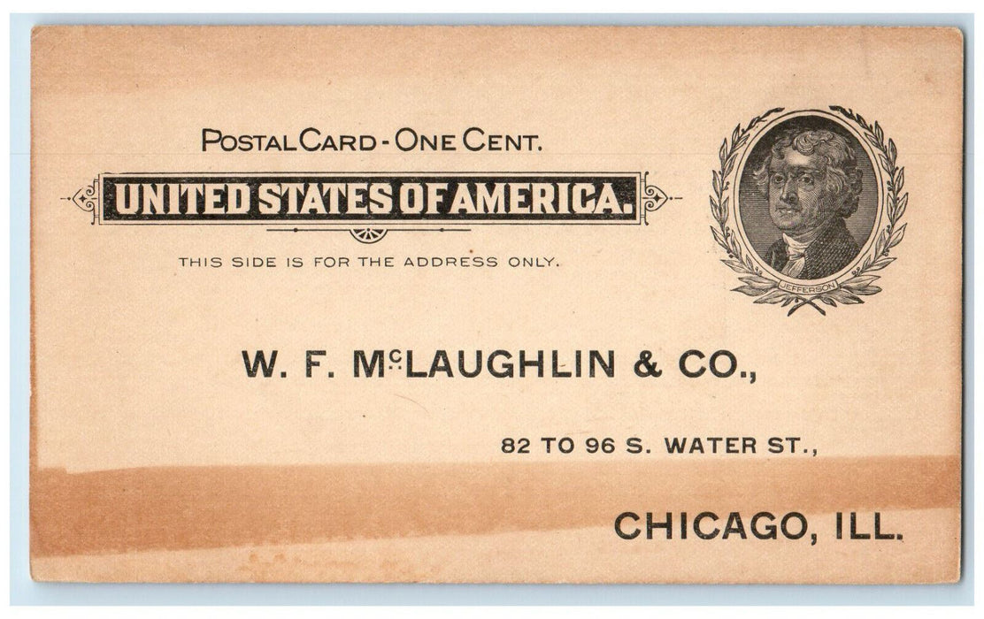 c1880's Mclaughlin's XXXX Roasted Coffee Chicago Illinois IL Postal Card