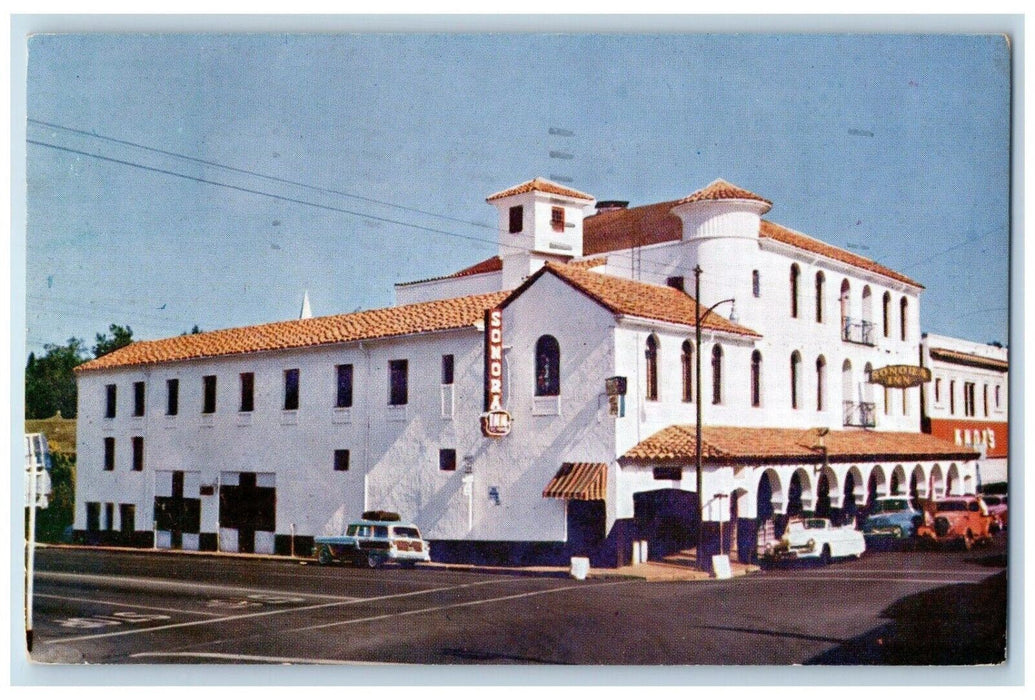 1960 Sonora Inn Motel Steeped Historical Mother Lode Country California Postcard