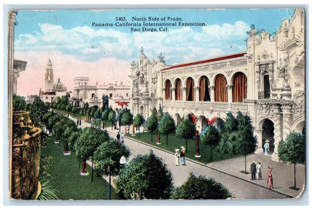 North Side Prado Panama-California International Exposition San Diego Postcard